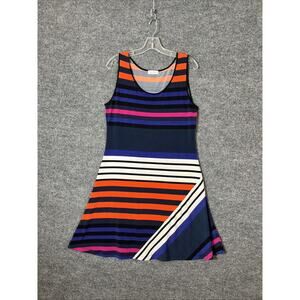 Calvin Klein Womens Shift Dress Size Medium?? Striped Sleeveless Office Career
